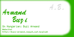 armand buzi business card